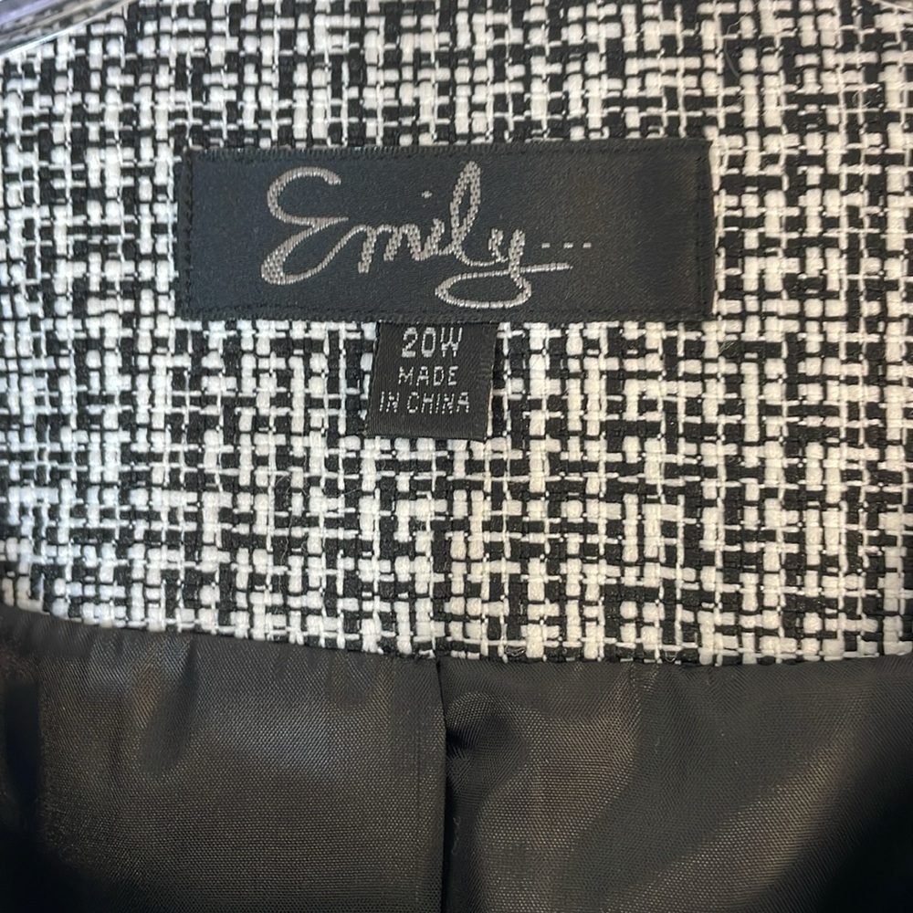 Emily Colorblock Tweed Jacket Machine Washable. 20W. NWT. - Picture 3 of 12